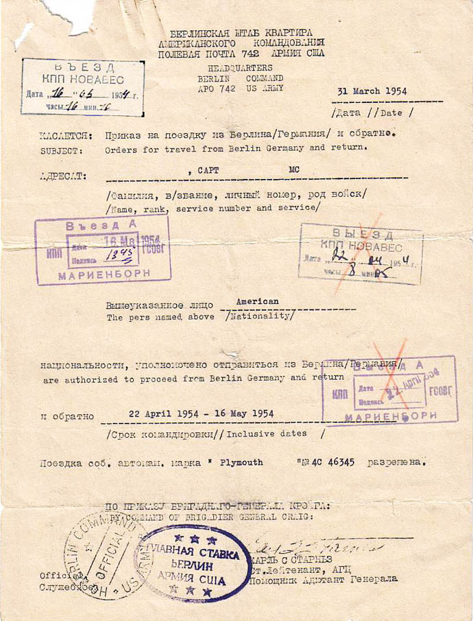 Berlin Travel Orders for the Autobahn