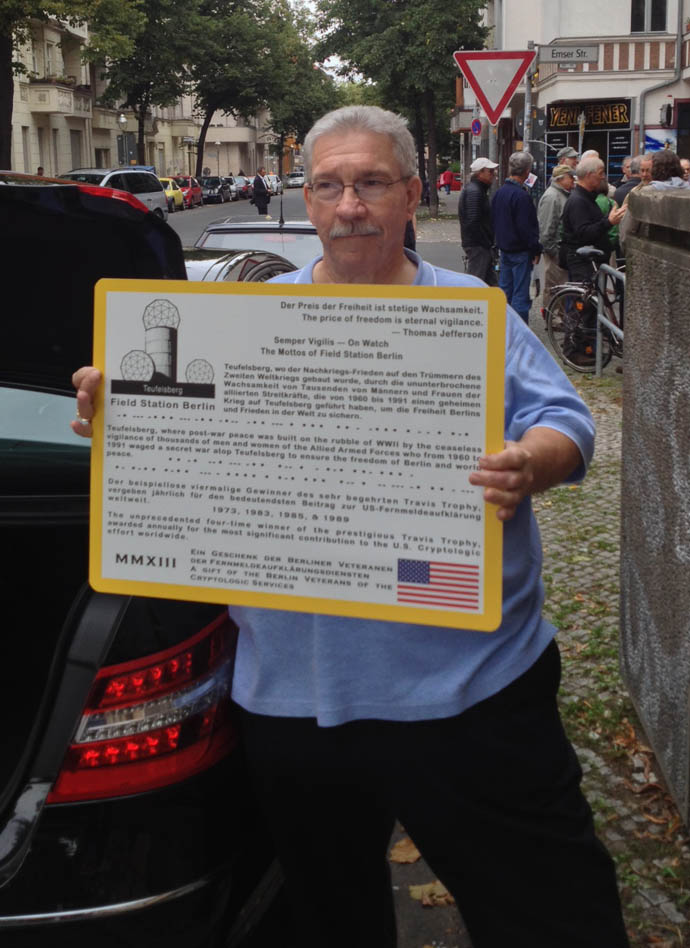 The Field Station Berlin Commemorative Plaque arrives at the Werkstadt Gallery